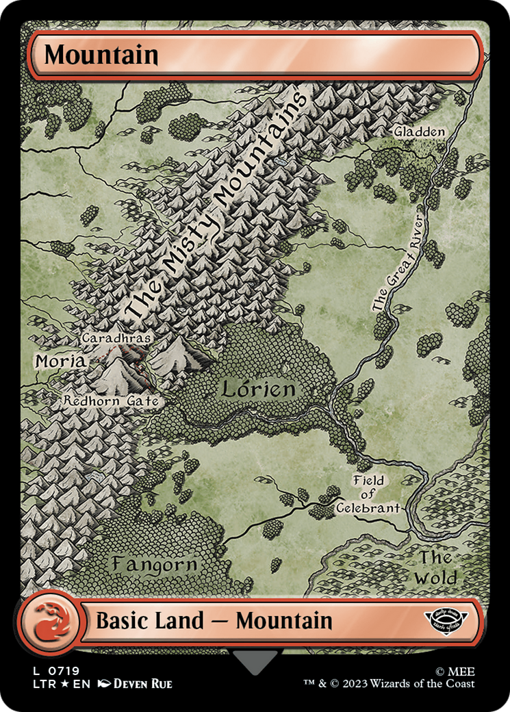 Image of Mountain (719) (Surge Foil) [The Lord of the Rings: Tales of Middle-Earth]