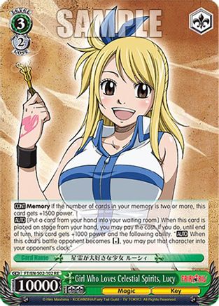 Image of Girl Who Loves Celestial Spirits, Lucy (FT/EN-S02-102 R RE) - Fairy Tail Chronicle Set