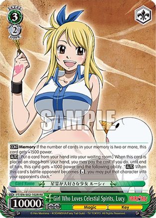 Image of Girl Who Loves Celestial Spirits, Lucy (RRR) (FT/EN-S02-102R RRR RE) - Fairy Tail Chronicle Set
