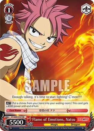 Image of Flame of Emotions, Natsu (FT/S09-E107 PR RE) - Fairy Tail Chronicle Set