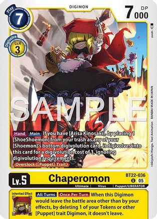 Image of Chaperomon [BT22-036] [Cyber Eden]