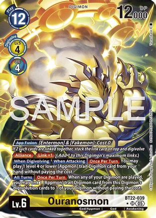Image of Ouranosmon [BT22-039] (Alternate Art) [Cyber Eden]
