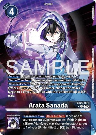 Image of Arata Sanada [BT22-091] (Alternate Art) [Cyber Eden]