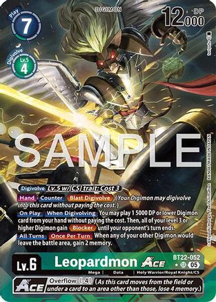 Image of Leopardmon ACE [BT22-052] (Alternate Art) [Cyber Eden]