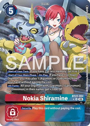 Image of Nokia Shiramine [BT22-084] (Alternate Art) [Cyber Eden]