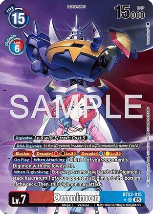 Image of Omnimon [BT22-015] (Alternate Art) [Cyber Eden]