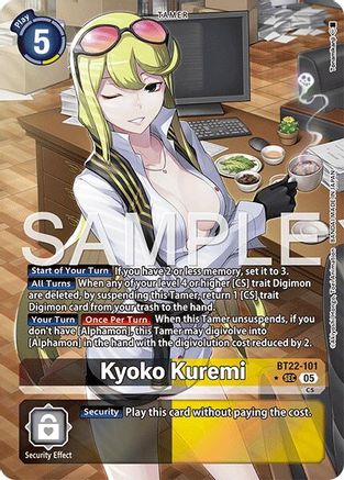 Image of Kyoko Kuremi [BT22-101] (Alternate Art) [Cyber Eden]