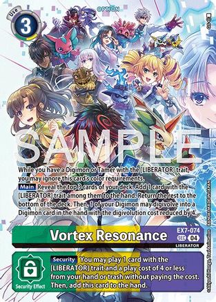 Image of Vortex Resonance [EX7-074] (Digimon Liberator Debuggers Set) [Digimon LIBERATOR]