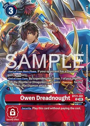 Image of Owen Dreadnought [BT21-081] (Digimon Liberator Debuggers Set) [World Convergence]