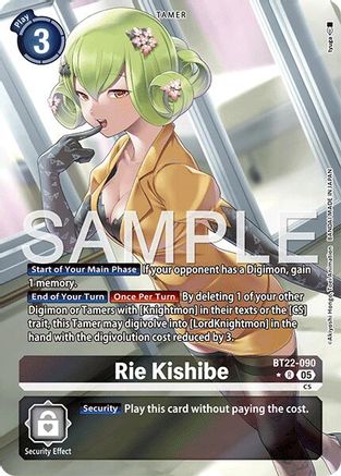 Image of Rie Kishibe [BT22-090] (Alternate Art) [Cyber Eden]