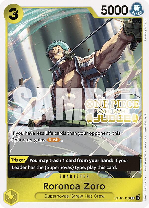 Image of Roronoa Zoro (Judge Pack Vol. 6) [One Piece Promotion Cards]