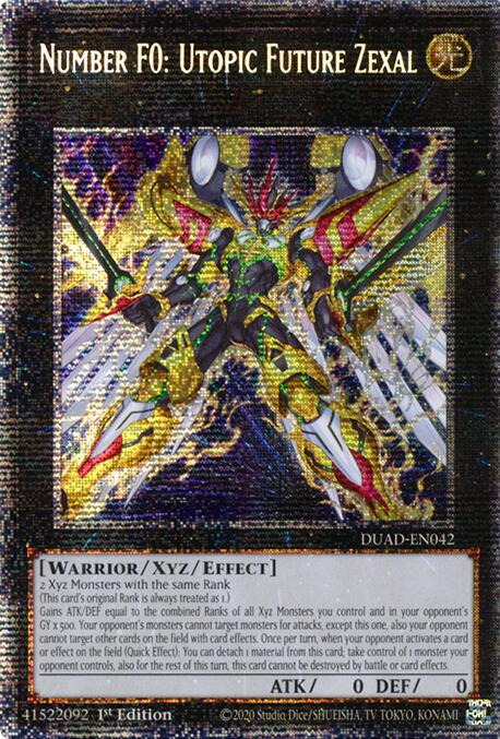 Image of Number F0: Utopic Future Zexal (Starlight Rare) [DUAD-EN042] Starlight Rare
