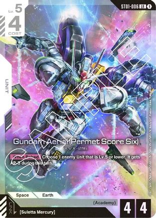 Image of Gundam Aerial (Permet Score Six) (ST01-006) - Starter Deck 01 Heroic Beginnings Holofoil