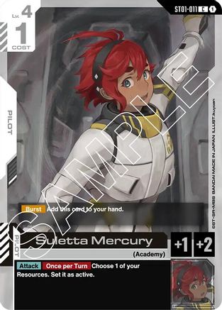 Image of Suletta Mercury (ST01-011) - Starter Deck 01 Heroic Beginnings