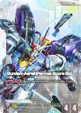 Image of Gundam Aerial (Permet Score Six) (LR+) (ST01-006) - Starter Deck 01 Heroic Beginnings Holofoil