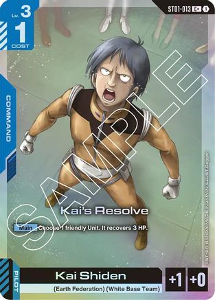 Image of Kai's Resolve (C+) (ST01-013) - Starter Deck 01 Heroic Beginnings Holofoil