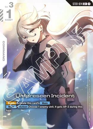 Image of Unforeseen Incident (C+) (ST01-014) - Starter Deck 01 Heroic Beginnings Holofoil