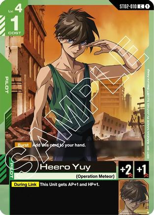 Image of Heero Yuy (ST02-010) - Starter Deck 02 Wings of Advance