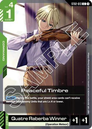 Image of Peaceful Timbre (ST02-013) - Starter Deck 02 Wings of Advance