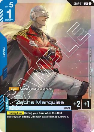 Image of Zechs Merquise (C+) (ST02-011) - Starter Deck 02 Wings of Advance Holofoil