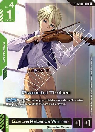 Image of Peaceful Timbre (C+) (ST02-013) - Starter Deck 02 Wings of Advance Holofoil
