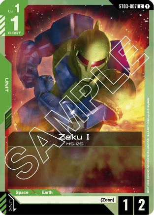 Image of Zaku I (ST03-007) - Starter Deck 03 Zeons Rush