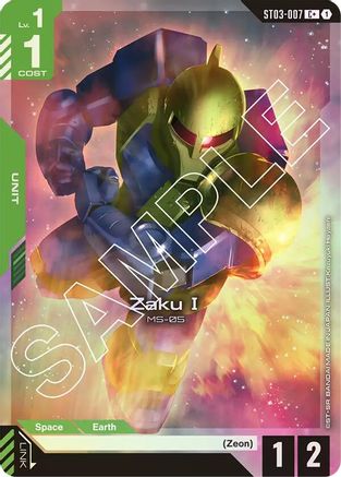 Image of Zaku I (C+) (ST03-007) - Starter Deck 03 Zeons Rush Holofoil