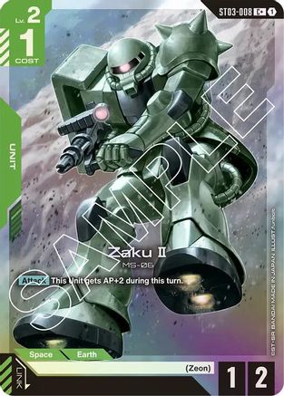 Image of Zaku II (C+) (ST03-008) - Starter Deck 03 Zeons Rush Holofoil
