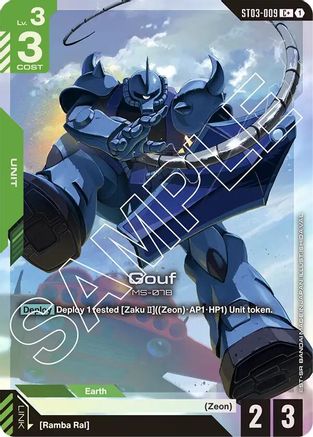 Image of Gouf (C+) (ST03-009) - Starter Deck 03 Zeons Rush Holofoil