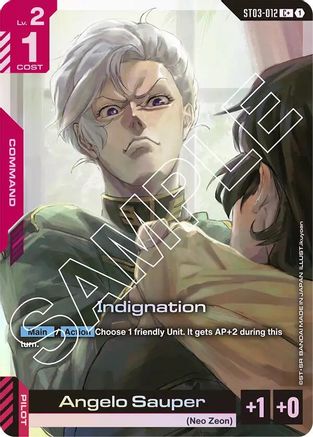 Image of Indignation (C+) (ST03-012) - Starter Deck 03 Zeons Rush Holofoil