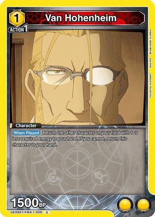 Image of Van Hohenheim (UE09ST/FMA-1-006) - UE09ST FULLMETAL ALCHEMIST Starter Deck