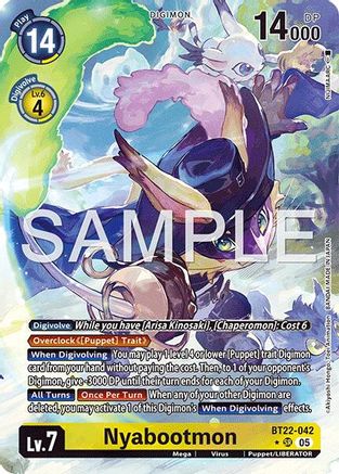 Image of Nyabootmon [BT22-042] (Alternate Art) [Cyber Eden]