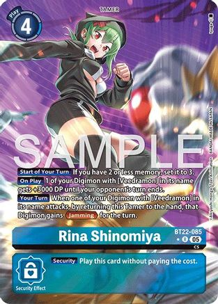 Image of Rina Shinomiya [BT22-085] (Alternate Art) [Cyber Eden]