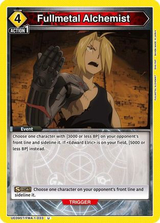 Image of Fullmetal Alchemist (UE09ST/FMA-1-033) - UE09ST FULLMETAL ALCHEMIST Starter Deck