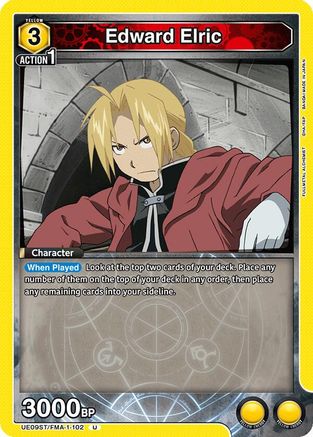 Image of Edward Elric (102) (UE09ST/FMA-1-102) - UE09ST FULLMETAL ALCHEMIST Starter Deck