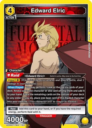 Image of Edward Elric (103) (UE09ST/FMA-1-103) - UE09ST FULLMETAL ALCHEMIST Starter Deck Foil