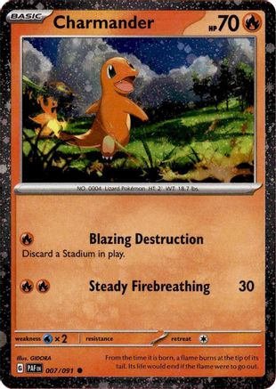 Image of Charmander (007/091) (Cosmos Holo) [Scarlet & Violet: Paldean Fates]