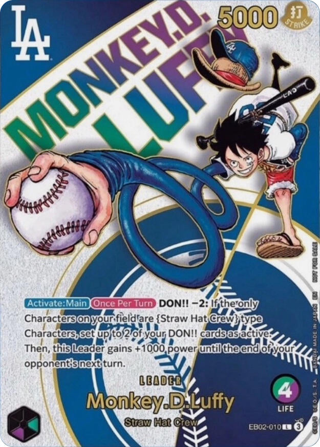 Image of Monkey.D.Luffy (Dodgers x ONE PIECE) [One Piece Promotion Cards]