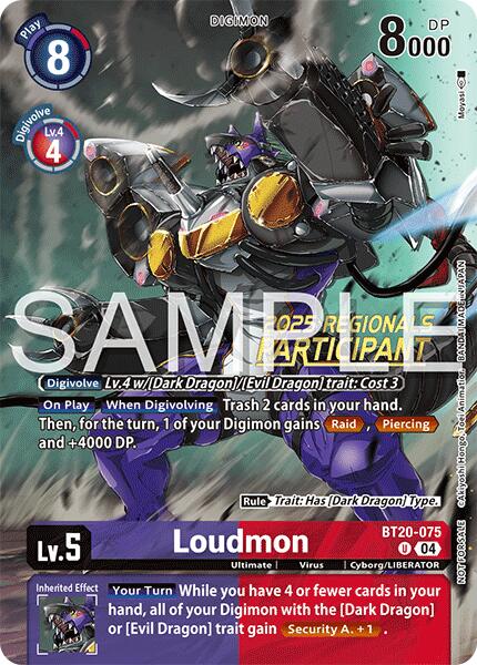 Image of Loudmon [BT20-075] (Regionals 25-26 Season 2 Participant) [Release Special Booster Ver.2.0]