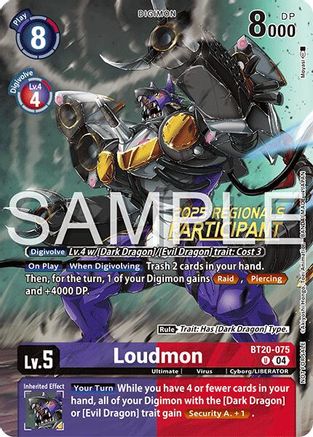 Image of Loudmon [BT20-075] (Regionals 25-26 Season 2 Participant) [Release Special Booster Ver.2.0]