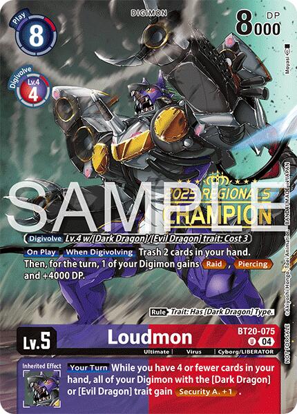 Image of Loudmon [BT20-075] (Regionals 25-26 Season 2 Champion) [Release Special Booster Ver.2.0]