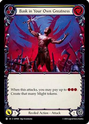 Image of Bask in Your Own Greatness (Yellow) [SUP099] (Super Slam)  Rainbow Foil