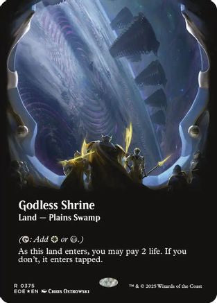 Image of Godless Shrine (Borderless) (Galaxy Foil) [Edge of Eternities]