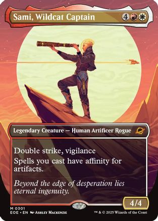 Image of Sami, Wildcat Captain (Borderless) [Edge of Eternities]