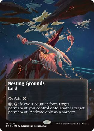 Image of Nesting Grounds (0076) (Borderless) [Edge of Eternities: Stellar Sights]