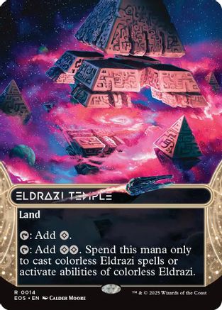 Image of Eldrazi Temple (0014) (Borderless) [Edge of Eternities: Stellar Sights]