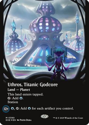 Image of Uthros, Titanic Godcore (Borderless) (Galaxy Foil) [Edge of Eternities]