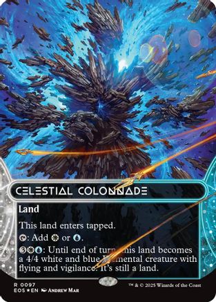 Image of Celestial Colonnade (0097) (Borderless) (Galaxy Foil) [Edge of Eternities: Stellar Sights]