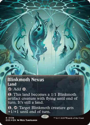 Image of Blinkmoth Nexus (0138) (Borderless) (Galaxy Foil) [Edge of Eternities: Stellar Sights]
