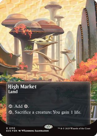 Image of High Market (0153) (Borderless) (Galaxy Foil) [Edge of Eternities: Stellar Sights]